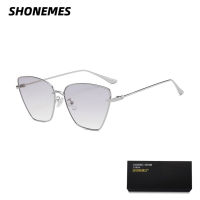 SHONEMES Cat Eye Sunglasses Women Big Frame Metal Sun Glasses for Female Outdoor UV400 Lunette De Soleil