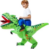 2023 T-rex Dinosaur Inflatable Costume Child Anime Purim Halloween Christmas Party Cosplay Costumes Dress Suit for Kids Adult