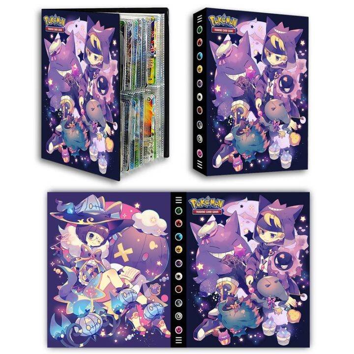 lz-pokemon-240-cards-album-book-collection-holder-pocket-anime-map-game-card-binder-violet-card-album-book-game