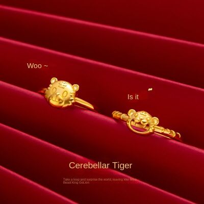 [ฟรีค่าจัดส่ง] แหวนทองแท้ 100% 9999 แหวนทองเปิดแหวน. แหวนทองสามกรัมลายใสสีกลางละลายน้ำหนัก 3.96 กรัม (96.5%) ทองแท้ RG100-162