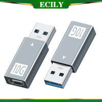 ECILY USB 3.1 Type-C อะแดปเตอร์ OTG Type-C ตัวเมียเพื่อ USB ตัวผู้คอนเวอร์เตอร์10Gbps สำหรับ Macbook Xiaomi Samsung S20ขั้วต่อ OTG