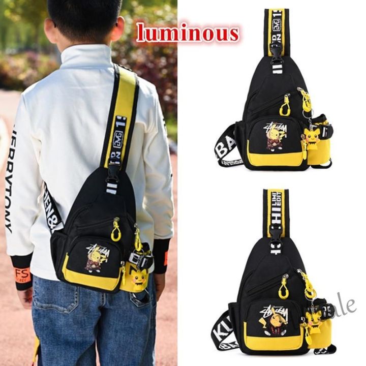 hot-sale-c16-ready-stock-beg-dada-kanak-kanak-lelaki-beg-korea-gaya-bergaya-budak-lelaki-beg-kecil-pikachu-yang-comel-korean-style-lovely-childrens-pikachu-nylon-backpack-messenger-bag