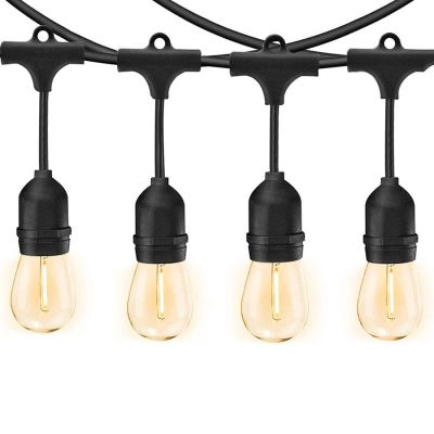 S14 Commercial Grade LED String Light With 5/10/15PCS Edison Bulbs E27 Waterproof for Outdoor Street Backyard Patio Cafe Bistro