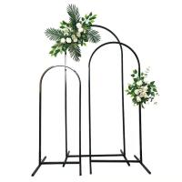 1Set 3Pieces Wedding Arches Iron Pipe N-Shaped Flower Stands Wedding Metal Props Backdrop Artificial Flower stand Decorations