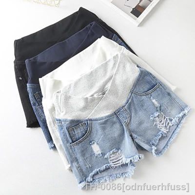 ❏❧✼ Shorts jeans para mulheres grávidas calças largas de cintura baixa roupas novas verão primavera