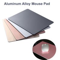 ▥☬♞ Mouse Pad Aluminum Metal Smooth Hard Slim Desk Mat Rubber Anti-slip Waterproof Fast Accurate Control Mousepad For Office Home