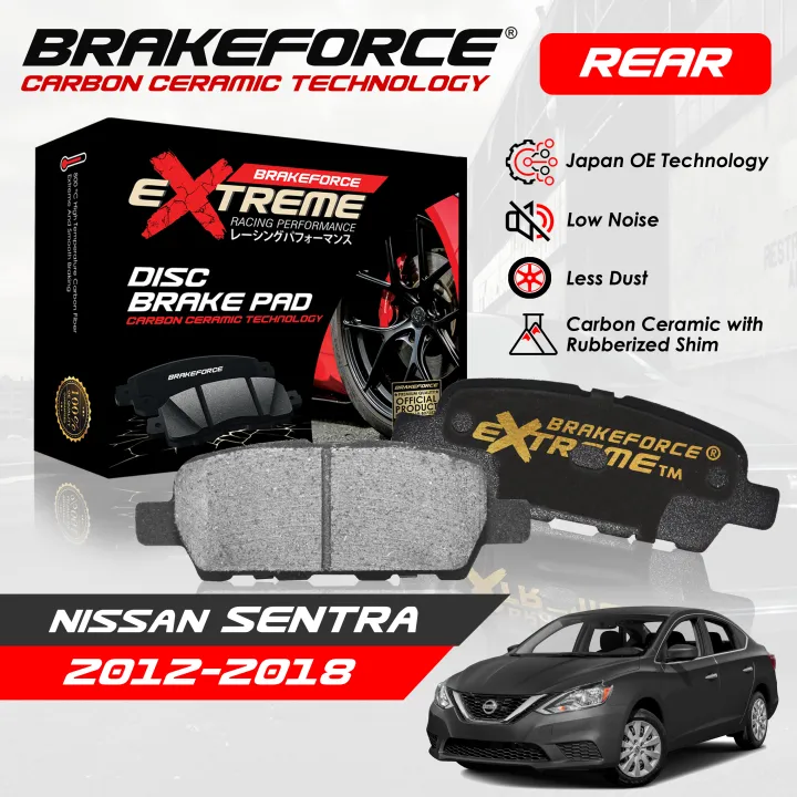 BrakeForce Extreme Carbon Ceramic Rear Brake Pads For Nissan Sentra