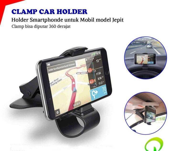 Holder Jepit Dashboard Mobil Car Phone Mount Model Jepit Lazada