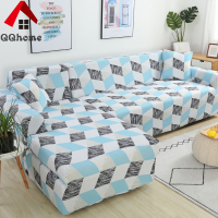 [COD]QQhome Sofa Cover 1 2 3 4 Seater Slipcover L Shape Sofa Seat Elastic Stretchable Couch Universal Sala Sarung Anti-Skid Stretch Protector Slip Cushion with Free Pillow Cover and Foam Stick