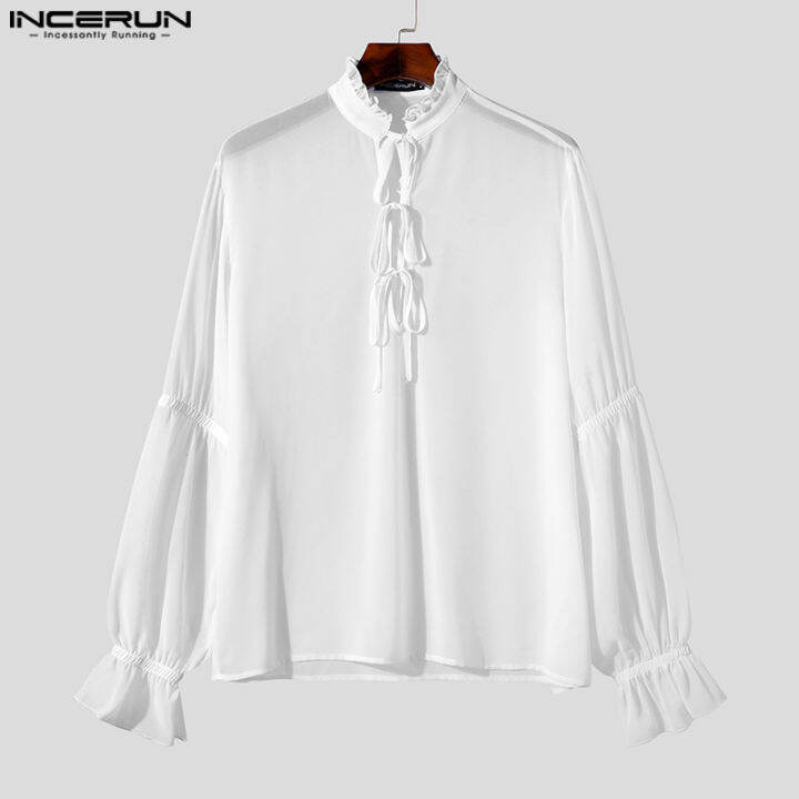 incerun-baju-pesta-วินเทจเรียบง่ายเรียบง่ายแบบผูกแขนยาวสำหรับผู้ชาย-สไตล์ตะวันตก