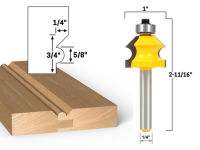 1Pc 1/4 "1/2" ก้านลูกปัดเราเตอร์ Wainscoting บิต-Chwjw 13111