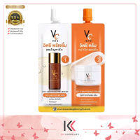 VC วิตซี พรีเซรั่ม ไวท์เทนนิ่ง ครีม  Double Vit C น้องฉัตร ผสานบำรุงคู่กู้สิว 2 step