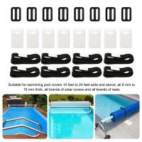 Bitak 8 ชิ้น/เซ็ต Solar Cover Reel Strap Kit อุปกรณ์เสริมตั้งแต่ 10ft ถึง 24ft Wide และอื่นๆสำหรับ Universal Inground Swimming Pool