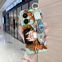 เคสใส่โทรศัพท์สำหรับ Vivo Y21 2021 Y21A Y21S Y21T Y22 Y22S Y30i Y30การ์ตูน Y31 2021การ์ตูน Lufei หัวเราะเคสโทรศัพท์สายรัดข้อมือไฟฟ้าหรูหราเคสป้องกันนุ่ม