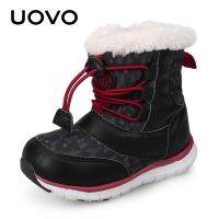 ขายดีที่สุด ioztt2023 - /✚♛ UOVO 2021 Fashion Warm Snow Footwear Kids Repellent Shoes Boys 23-30