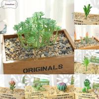 CROSSALISON สีเขียว การจำลอง ของปลอม Flocking succulents พืชเทียม การจัดดอกไม้ ตกแต่งสวนบ้าน