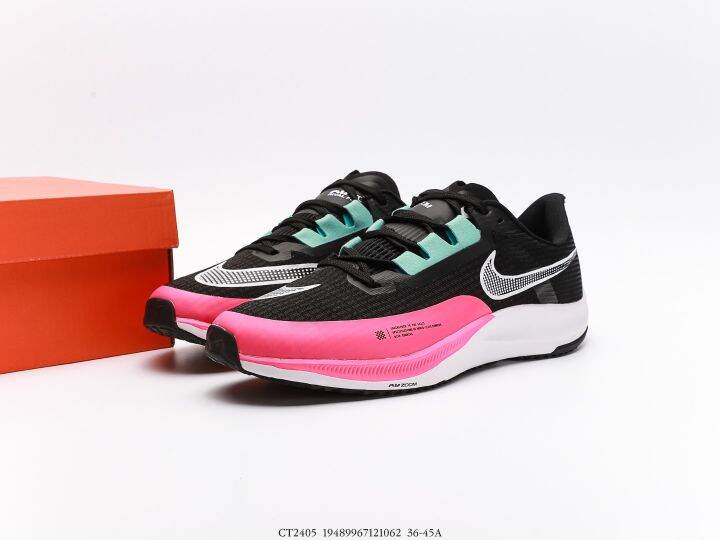 รองเท้าผ้าใบniike-air-zoom-alphafly-next-black-pink-อุปกรณ์ครบเซ็ต-รองเท้ากีฬา-รองเท้าแฟชั่น-สินค้าพร้อมส่ง