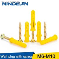 ♘☢  NINDEJIN 5/10/20set Self-tapping Wood Screw Plastic Drywall Anchor Wall Plug M6 M8 M10 Expansion Anchor Screw