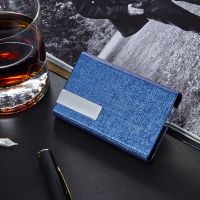 Fashion PU oracle bone grain card case business stainless steel metal card holder advertising business gifts set 010 --A0509