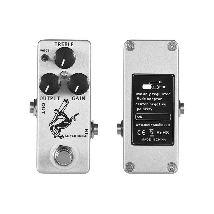 moskyaudio-ม้ากีตาร์-overdrive-ผลเหยียบเปลือกโลหะเต็มจริงบายพาสกีตาร์ผลเหยียบอุปกรณ์เหยียบสำหรับกีต้าร์