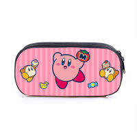 Kirby Single Layer Cartoon Pencil Case Student Lovely Pen Box Stationery Pouch Zipper Children Large Capacity Pen Storage Bag