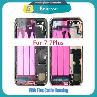 Full Housing for 7 7Plus Plus Door Cover Middle Chassis Frame with Flex Cable Replacement Parts Assembly