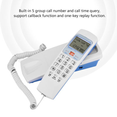 FSK/DTMF Caller ID โทรศัพท์แบบมีสายโทรศัพท์ตั้งโต๊ะใส่โทรศัพท์พื้นฐานแฟชั่น Extension โทรศัพท์สำหรับ Home Hotel Office