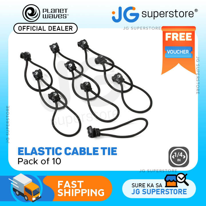 Waves Elastic Rubber Band Cable Ties with BuiltIn Loop Lock for