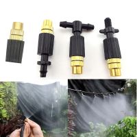 5pcs Micro Drip Irrigation Misting Brass 4/7mm Hose Garden Watering Spray Cooling Parts Sprinkler Connector Water Mist Nozzle C1 Watering Systems  Gar