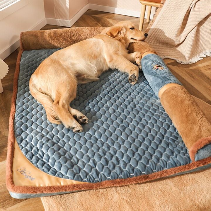 hoopet-เบาะนอนน้องแมว3xl-พร้อมหมอนโซฟาสำหรับนอนเสื่อแมวพรีเมี่ยมสำหรับสุนัขจำพวกสุนัขแผ่นอุปกรณ์สัตว์เลี้ยงนอนลาบราดอร์