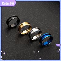 เครื่องประดับ CUTE-FA แหวนจิวเวลรี่สำหรับผู้หญิงและผู้ชายแหวนโลหะเปล่าขนาด8มม. แบบ DIY