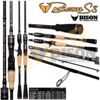 bison s3  6.6ฟุต 2ท่อน เเบงค์ใหม่ X cros  มีเบส - สปินนิ่ง เวท10-20 / 8-17 ?พร้อมส่งด่วน?