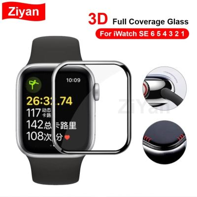 3D Full Coverage Tempered Glass For Apple Watch 40mm 44mm 38mm 42mm HD Screen Protector For iWatch Series SE 6 5 4 3 4 2 1 Film Nails  Screws Fastener