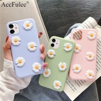 Korea Cute Little Daisies Flower Case for Huawei P Smart 2021 Z P60 P50 P40 Lite P30 P20 P9 P8 Lite 2017 Soft TPU Phone Shell Phone Cases