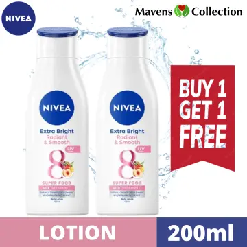 Nivea Extra White Radiant & Smooth Body Lotion Whitening w Vitamin C 380ml  x 2