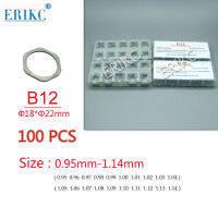 ERIKC B12คอมมอนเรลหัวฉีดปรับ Shims และดีเซลฉีดน้ำมันเชื้อเพลิงยกเครื่องซักผ้า0.95มิลลิเมตร-1.14มิลลิเมตรสำหรับ0445120 # บดเครื่องมือ