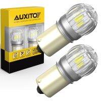 AUXITO 2ชิ้น1156ชิ้นหลอดไฟ LED BA15S แสงสว่างสีขาวมากหลอดไฟ Led แบบเปลี่ยนได้ P21W สำหรับไฟท้ายไฟสำรองไฟสัญญาณเบรก