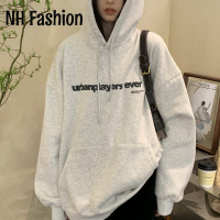 NH Fashion เสื้อฮู้ด เสื้อแขนยาวอบอุ่น หลวมและสบาย สไตล์ ชิค สไตล์ เท่ WWY23000LD 41Z231008