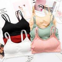 HOT14★ผู้หญิงชุดดันทรง Bra เซ็กซี่ Bra Top เสื้อกั๊ก Breathable Pad หน้าอกสวมใส่กีฬาชุดชั้นในสบายเสื้อชั้นในระบายอากาศ A3