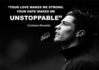 Cristiano Ronaldo คำพูดสร้างแรงบันดาลใจลายเซ็นต์โปสเตอร์ผ้าไหม S Poster0513ดาวฟุตบอล