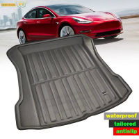 รถ Boot Liner สำหรับ Tesla รุ่น3 BlueStar 2017 2018 2019 2020 2023 Cargo ด้านหลัง Trunk Mat กระเป๋าเดินทางพรมถาดกันน้ำ