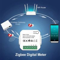 Tuya Smart Life-Medidor De Energía Zigbee 80A Con Abrazadera De Transformador De Corriente, Monitor De Potencia En Kwh, Electricidad, 110V, 240V