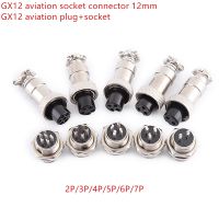 GX12 Aviation Connector GX-2P 3P 4P 5P 6P 7P Fixed Terminal Block Mobile Docking Type Electric Wire Cable Female Male