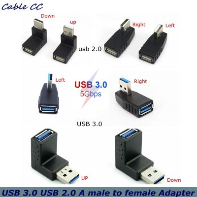 90 องศาซ้ายและขวามุม USB 3.0 USB 2.0 อะแดปเตอร์ชายหญิง, ความเร็วสูงใช้สำหรับแล็ปท็อป Drop Ship-kdddd