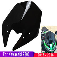 ที่ที่เบนทางลมกระจกบังลม Z800กระจกรถจักรยานยนต์สำหรับ Kawasaki Z 800 2013-2016กระจกสีดำ Viento Moto