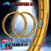 ( Pro+++ ) ล้อ COM SUPER A 1.40 X 17 จำนวน 2 วง วงล้อคอม ทรง A60 ขนาด 1.40 ขอบ 17 ของแท้ การันตีของแท้ 100% วงล้ออลูมิเนียม คุ้มค่า อะไหล่ แต่ง มอเตอร์ไซค์ อุปกรณ์ แต่ง รถ มอเตอร์ไซค์ อะไหล่ รถ มอ ไซ ค์ อะไหล่ จักรยานยนต์