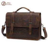 [COD] Handbag Leather Commuter Mens Layer Cowhide Messenger Business Briefcase