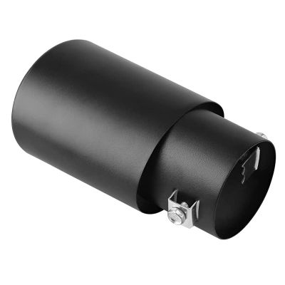 1 PCS Car Exhaust Tip, Car Exhaust Pipe Modification Tail Throat Tail Pipe 2.1In to 1.5In Universal (Black)