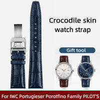 ✅โปรโมชั่น✅เปลี่ยนสายนาฬิกาหนังจระเข้20มม. 21มม. 22มม. สำหรับ IWC Portugieser Porotfino Family Pilotfino