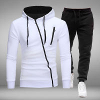 Mens Tracksuit Outdoor Zipper Jackets Pants Sets Casual Hooded Jogging Suit Sportswear Set Fitness Sport Suits Man Clothing